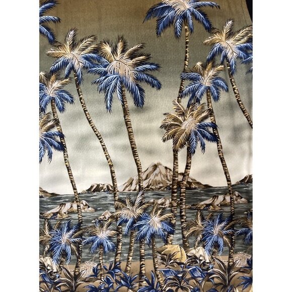 Vintage 90's PIERRE CARDIN Button-Up Casual Shirt Men's Small Black Palm‎ Trees - Picture 4 of 14